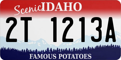 ID license plate 2T1213A