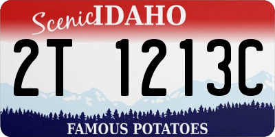 ID license plate 2T1213C