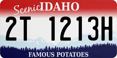 ID license plate 2T1213H