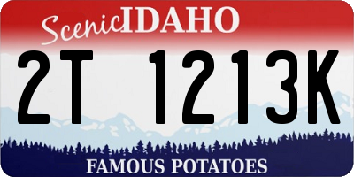 ID license plate 2T1213K