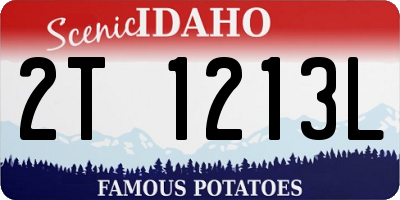 ID license plate 2T1213L