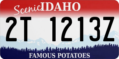 ID license plate 2T1213Z