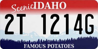 ID license plate 2T1214G