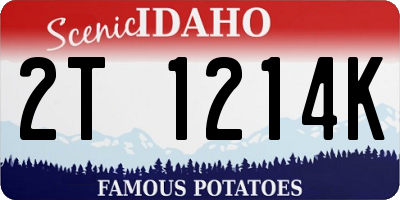 ID license plate 2T1214K