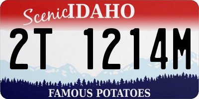 ID license plate 2T1214M