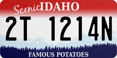 ID license plate 2T1214N