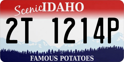 ID license plate 2T1214P