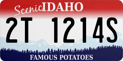 ID license plate 2T1214S