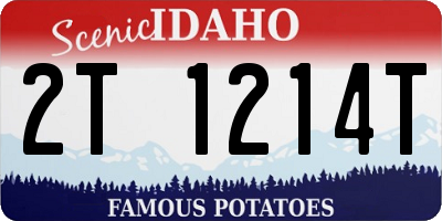 ID license plate 2T1214T