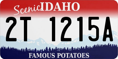 ID license plate 2T1215A