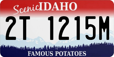 ID license plate 2T1215M