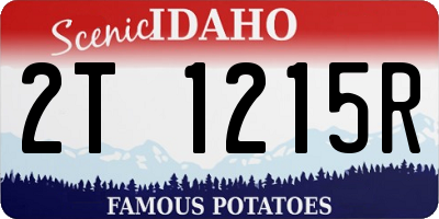 ID license plate 2T1215R