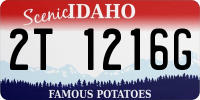 ID license plate 2T1216G