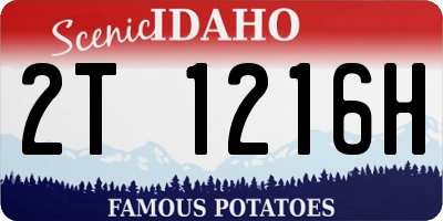 ID license plate 2T1216H