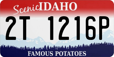 ID license plate 2T1216P