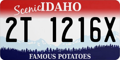 ID license plate 2T1216X