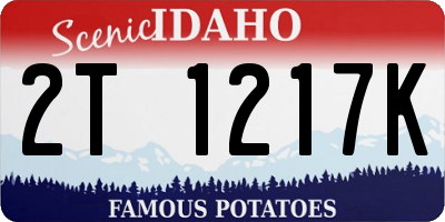ID license plate 2T1217K