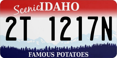 ID license plate 2T1217N