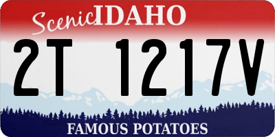 ID license plate 2T1217V
