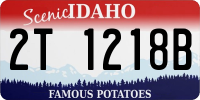 ID license plate 2T1218B