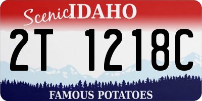 ID license plate 2T1218C