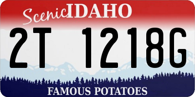ID license plate 2T1218G