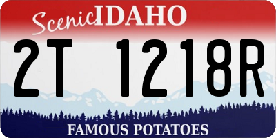 ID license plate 2T1218R