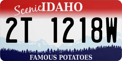 ID license plate 2T1218W