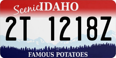 ID license plate 2T1218Z