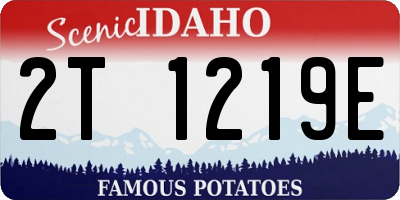 ID license plate 2T1219E