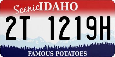 ID license plate 2T1219H