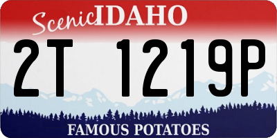 ID license plate 2T1219P