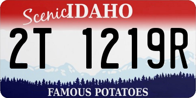 ID license plate 2T1219R