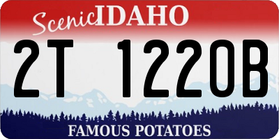 ID license plate 2T1220B