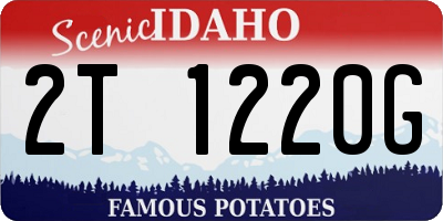 ID license plate 2T1220G