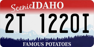 ID license plate 2T1220I