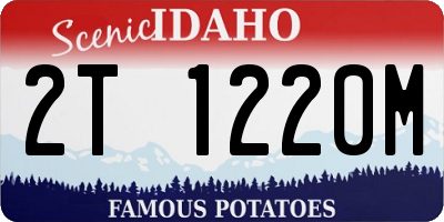 ID license plate 2T1220M