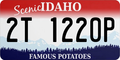 ID license plate 2T1220P
