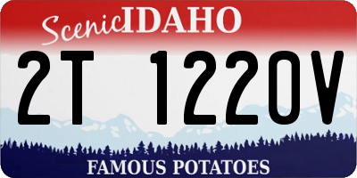 ID license plate 2T1220V