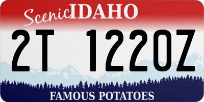 ID license plate 2T1220Z