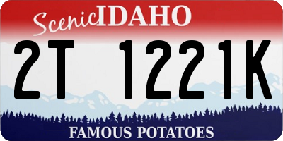 ID license plate 2T1221K