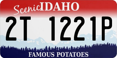 ID license plate 2T1221P
