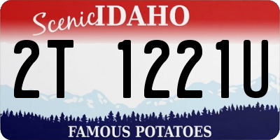 ID license plate 2T1221U
