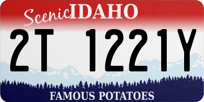 ID license plate 2T1221Y