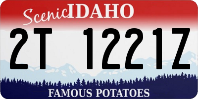 ID license plate 2T1221Z