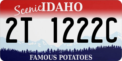 ID license plate 2T1222C