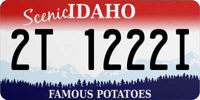 ID license plate 2T1222I