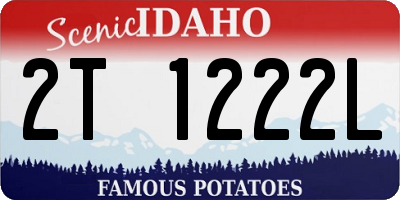 ID license plate 2T1222L