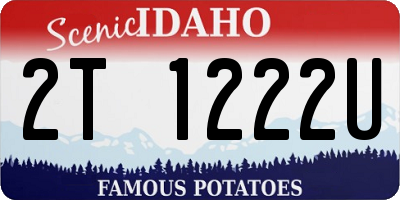 ID license plate 2T1222U
