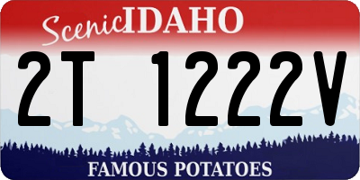 ID license plate 2T1222V